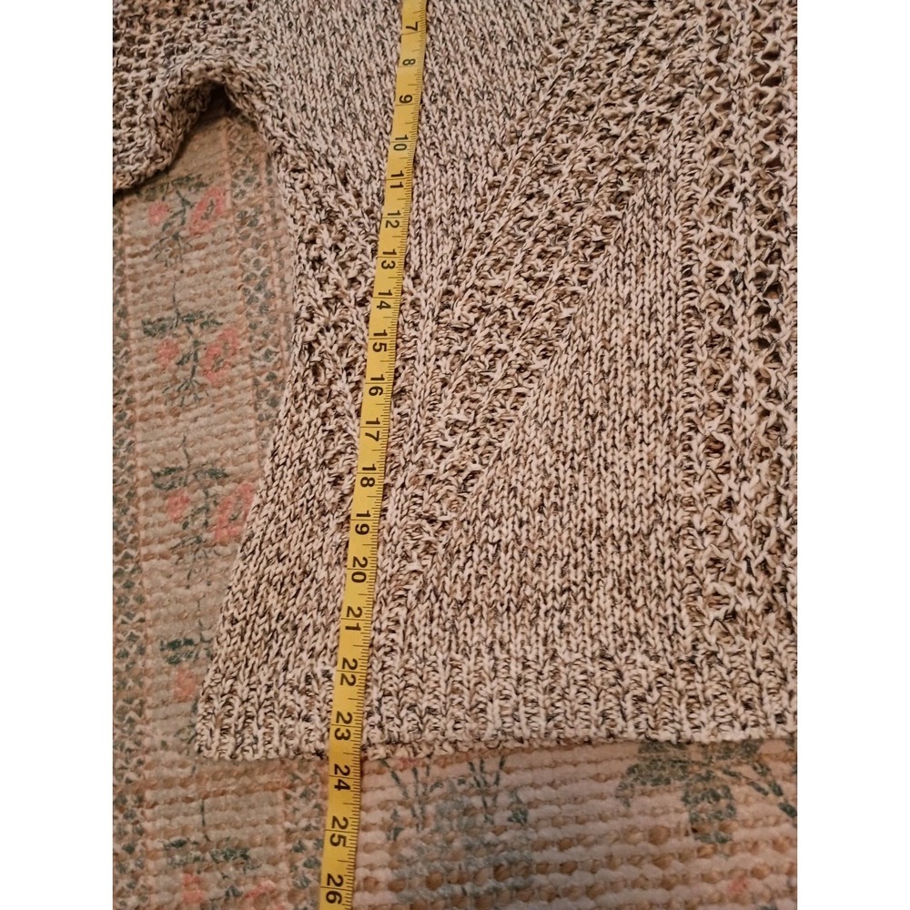 J Jill Marled Open Knit Coastal Casual Textured V Neck Sweater Relaxed Sz SP - Picture 11 of 12